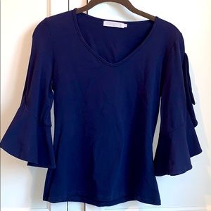 Anne Fontaine 3/4 ruffle sleeve top, size 38